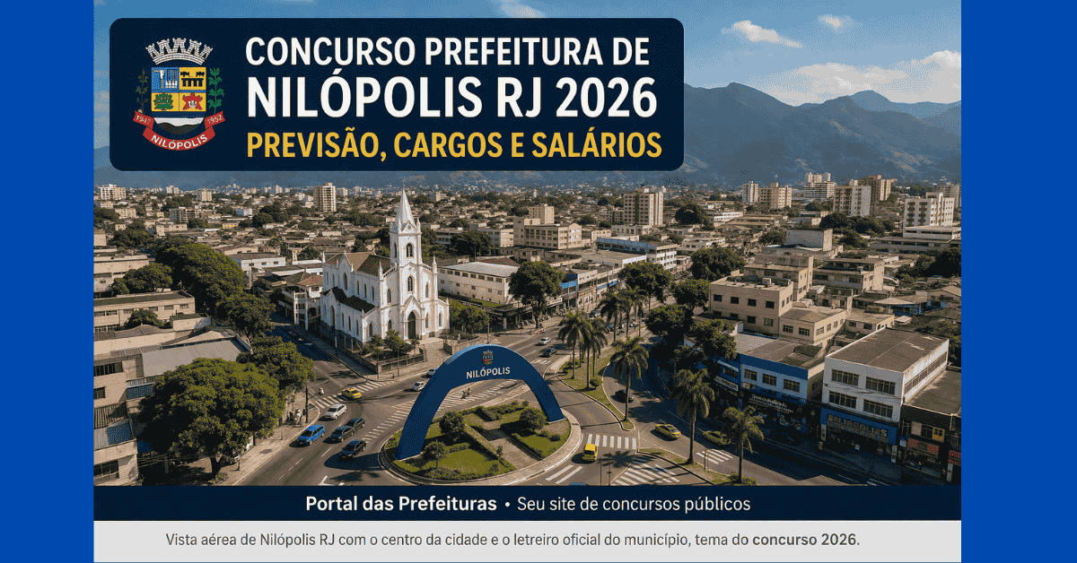 Concurso Prefeitura de Nilópolis RJ 2026: previsão, cargos e salários